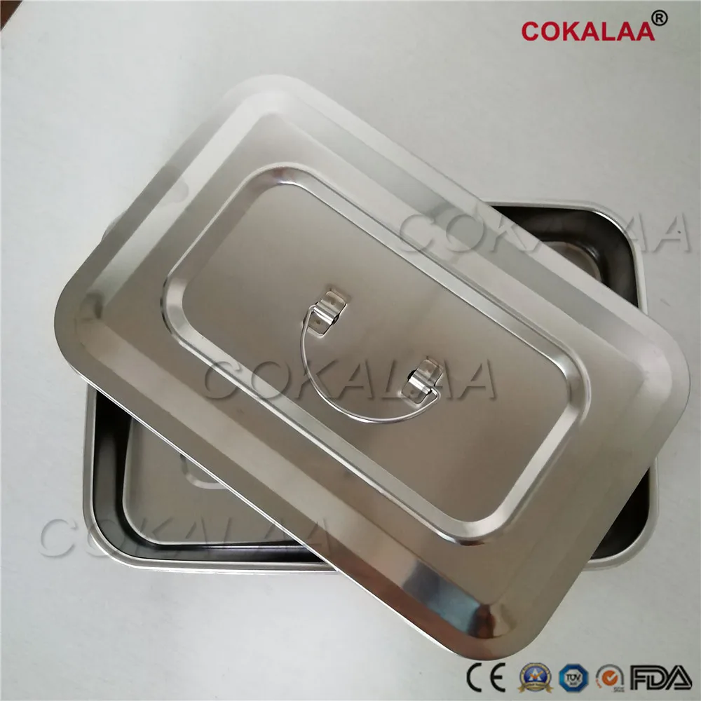 

Dental Instruments Tray with Lid Stainless Steel Surgical Nursing Equipments Tools Sterilizer Container Dentist Storage Box