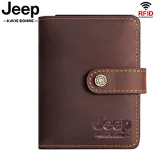 Rfid Card Holder Wallet Men Genuine Leather Slim Thin Male Mini Wallet Vintage Small Boys Money Bag Business High Quality Bags