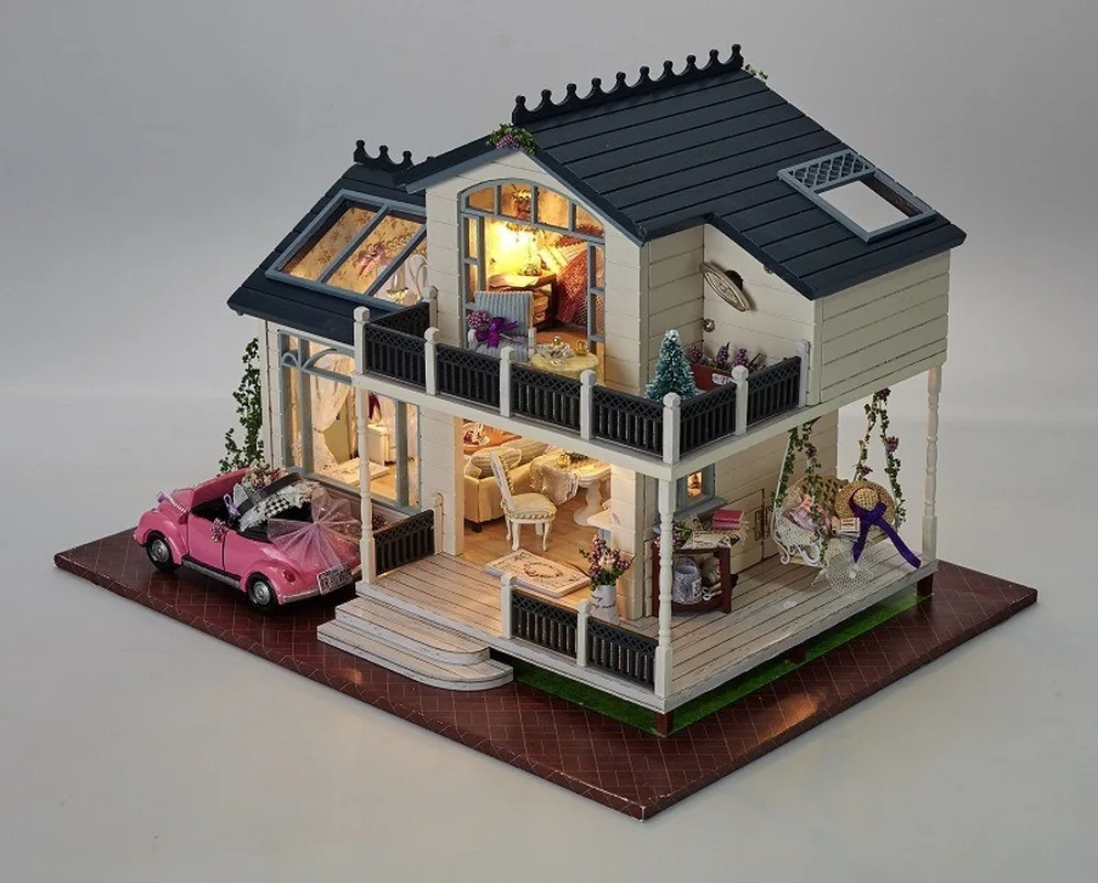 

Provence DIY Doll House Handmade Diy Cottage Assembly Model Miniature Dollhouse Girl Boy Wife Birthday Xmas Gift