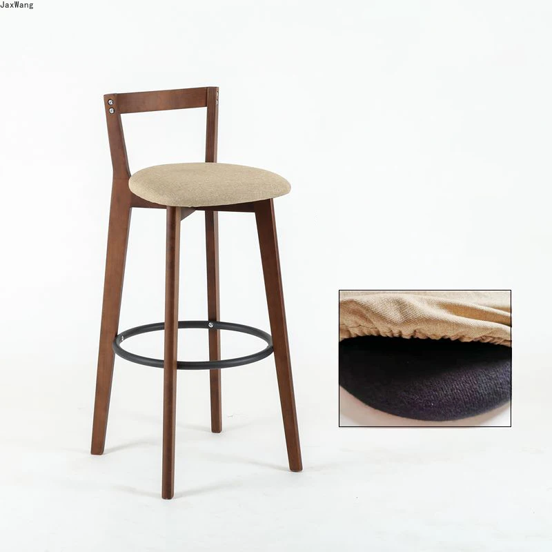 Скандинавский барный стул минималистичный Современный из массива дерева