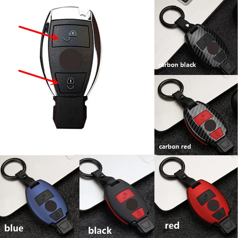 Модный силиконовый чехол для автомобильного ключа из АБС углеродного волокна