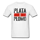 Narcos серия ТВ Plata O Пломо Пабло футболка Escobar для мужчин белая футболка хлопок топы футболки