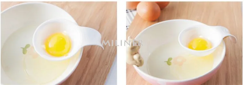 Мини Яичный желток Белый сепаратор с силиконовым держателем Эко дружественных