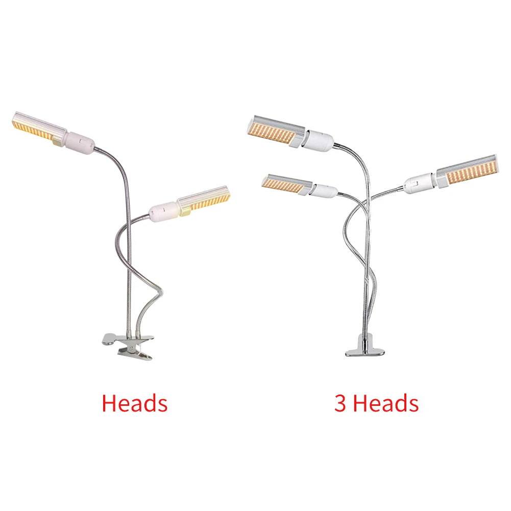 

E27 Greenhouse Fill Lamp Full Spectrum Hydroponic Seedlings Succulents Tent Clip On Grow Light Indoor Plants Flower LED Chips