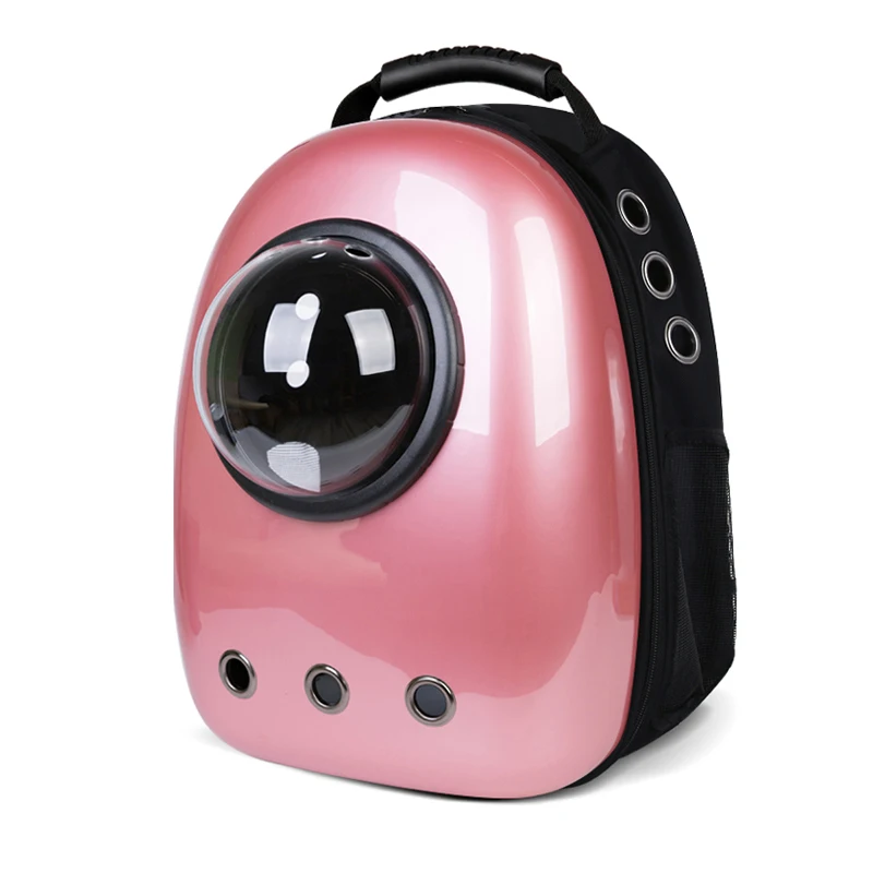 Pink 9-hole style Сумка для кошек, сумка для домашних животных, клетка для кошек, переносная сумка для дома, сумка на плечо, рюкзак для собак, космическая сумка для переноски, товары для кошек - Цвет: Pink 9-hole style