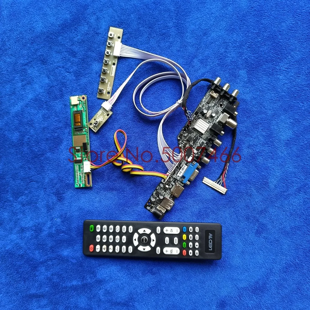 

Fit LTD141EA0D/LTD141EACV/LTD141EC7D/LTD141LA2S Panel LVDS 30-Pin 1024*768 USB+VGA+AV LCD Drive Board Kit 1CCFL Digital DVB