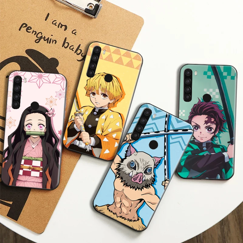 

Hot Cartoon Japan Anime Demon Slayer Phone Case For Xiaomi Redmi 7 7A Note 7 7Pro 8 8A Note 8Kimetsu No Yaiba Soft Cover Fundas