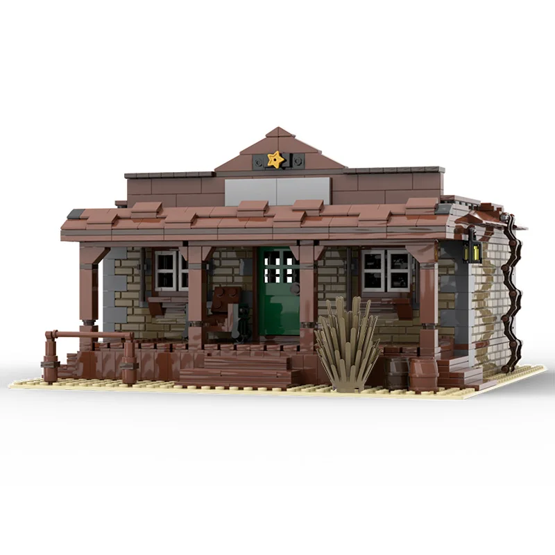

City Police Office Expert Architecture MOC Western Ideas House Street View Assembling Model Bricks Building Blocks Toys 1124 PCS
