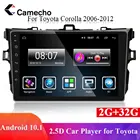 Автомобильное радио Camecho, 2 Din, Android 10,1, GPS, мультимедийный проигрыватель 2din для Toyota Corolla 2006, 2007, 2008, 2009, 2010, 2011, 2012