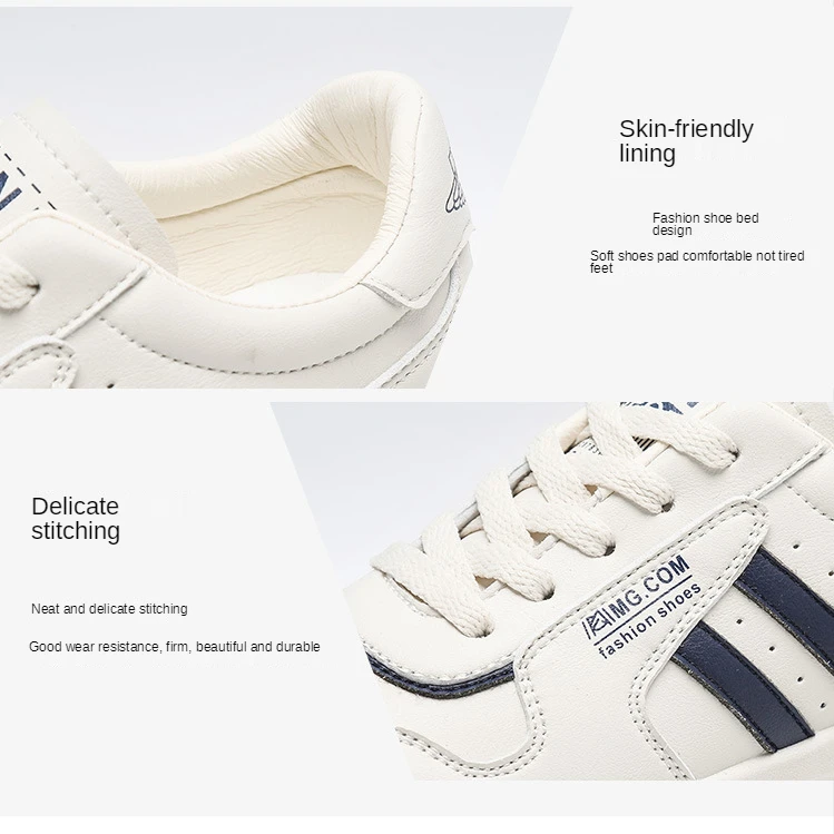 

2021 Spring New Student Raise the Bottom Breathable Casual Women's Shoes Board Shoes White Shoes Women's Flat Shoes