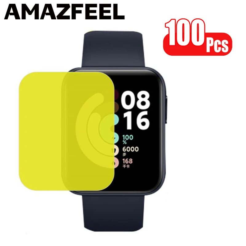 

100Pcs/Pack Films For Xiaomi Mi Watch Lite Screen Protector Film HD Full Coverage Protective Films For Xiaomi Mi Watch Lite Film