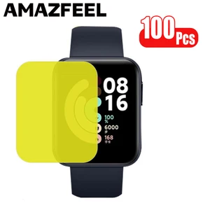 100pcspack films for xiaomi mi watch lite screen protector film hd full coverage protective films for xiaomi mi watch lite film free global shipping