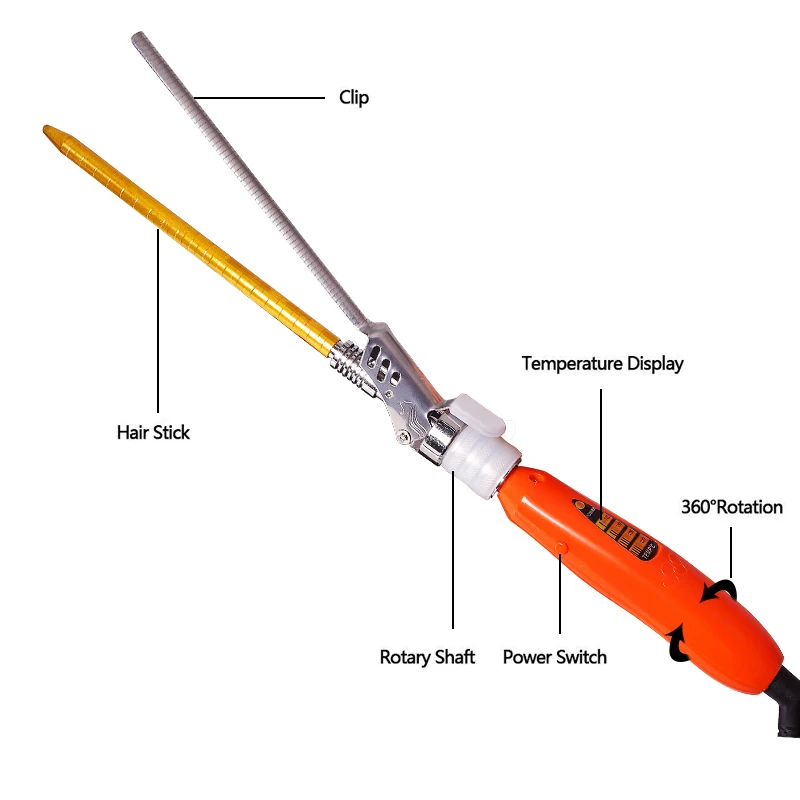 Профессиональная 9 мм Глубокая цельная завивка для завивки волос регулировка