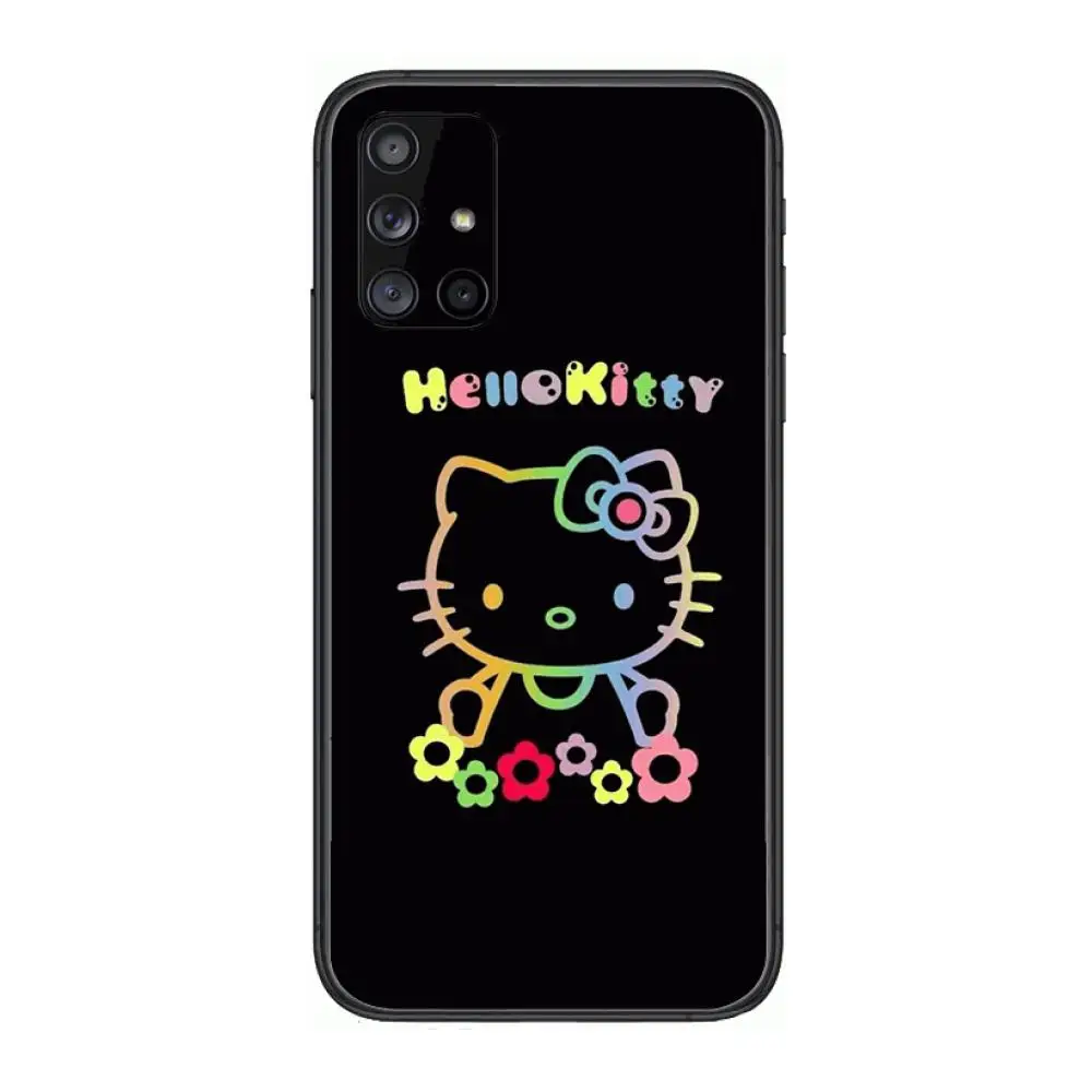 

Cute cartoon cat hello ketty Pet cat Phone Case Hull For Samsung Galaxy A 90 50 51 20 71 70 40 30 10 80 E 5G S Black Shell Art