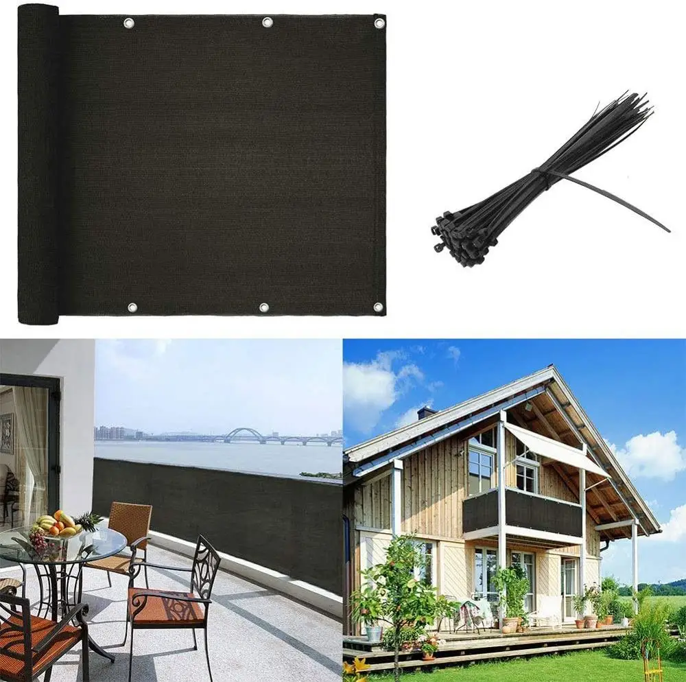 Черный сетчатый ветрозащитный экран для забора садовый забор защиты