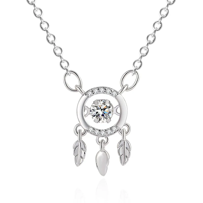 

Exquisite Silver Plated Round Cut AAA Cubic Zirconia Tassel Necklace Charming Girls Daily Jewelry Birthday Banquet Xmas Gifts