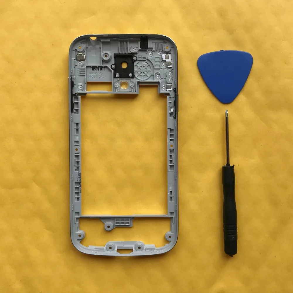 Для Samsung Galaxy S4 mini i9190 i9192 i9195 оригинальный телефон Серебряная средняя рамка Корпус