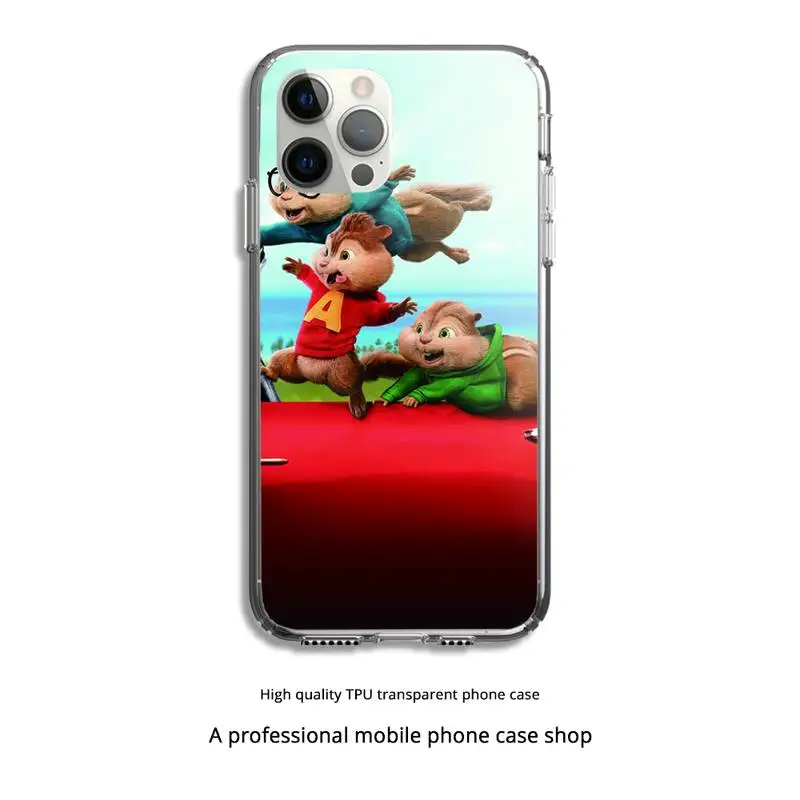 

Alvin And The Chipmunks Phone Case Clear Cover For Iphone 5 6 7 8 11 12 Plus XR X XS SE2020 11/12PRO Max Transparent Cases