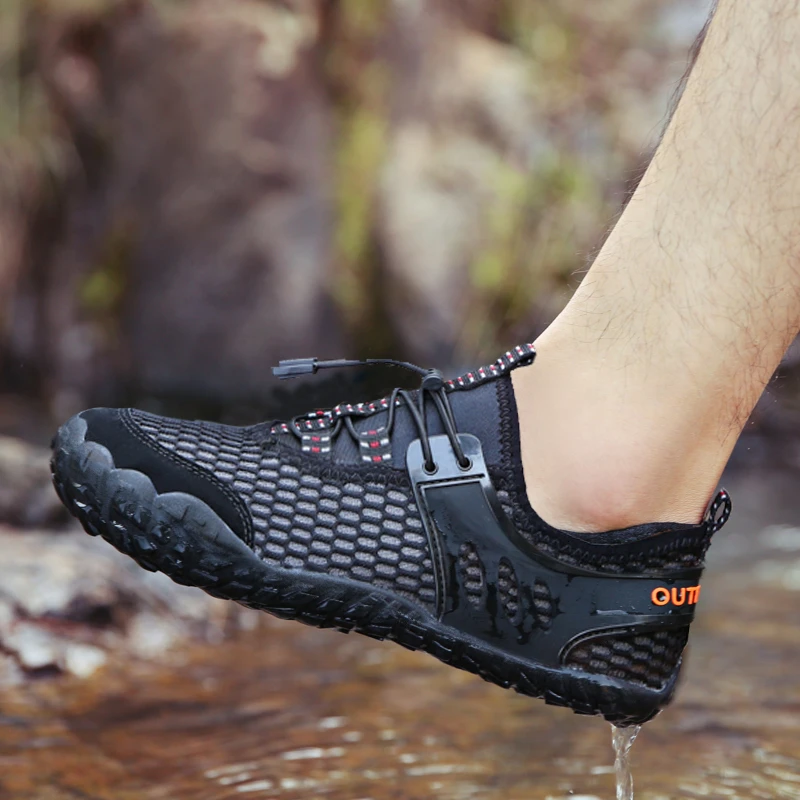 Мужские летние кроссовки Aqua Shoes пляжные сандалии быстросохнущие слиперы для реки