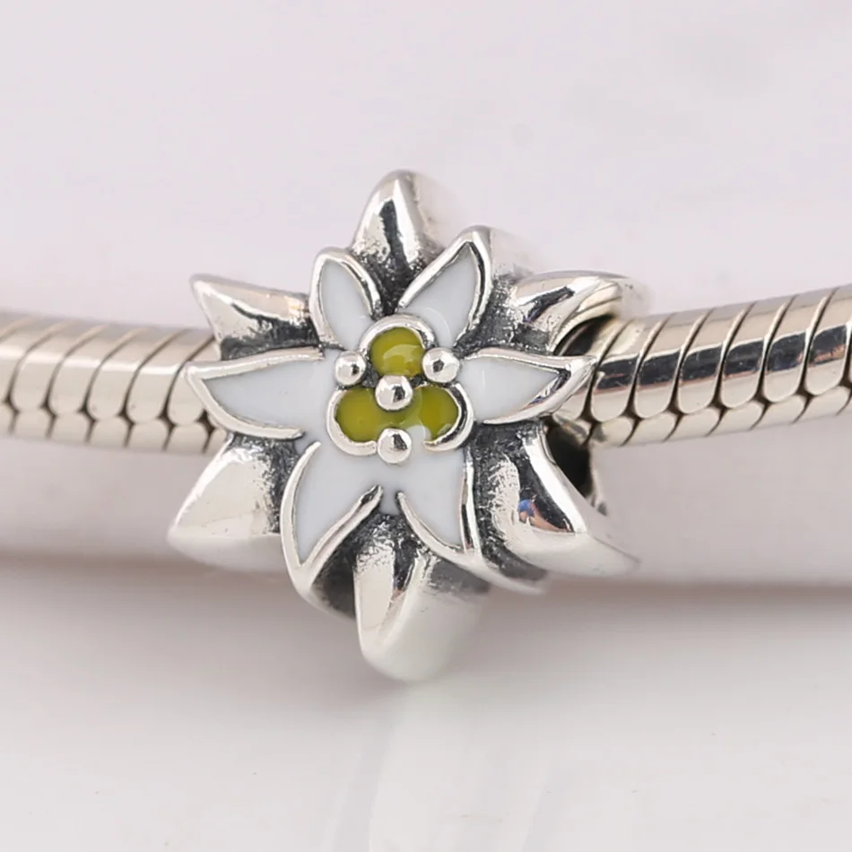 

Bracelets Bead DIY Jewelry Edelweiss Flower Charm for Women Bracelet Bangle