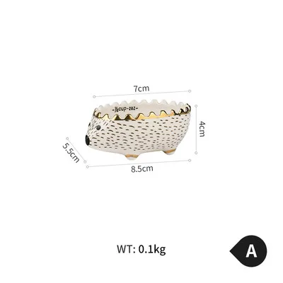 A - XS DUNXDECO для хранения дома и в офисе мерная чашка маленький держатель для цветочного горшка свежий Ежик керамическая надпись "контейнер" садовый стол Декор - Цвет: A - XS