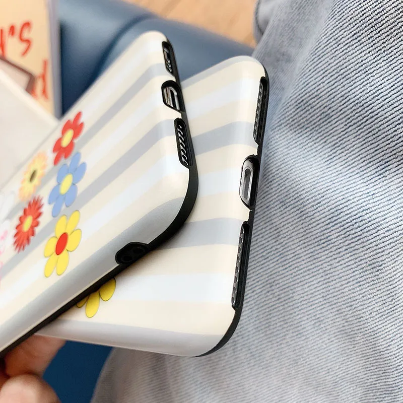 Simple Flower Pattern White Phone Case for iPhone 6 6s 7 8 Plus X Xs XR Max TPU Soft Back Cover |