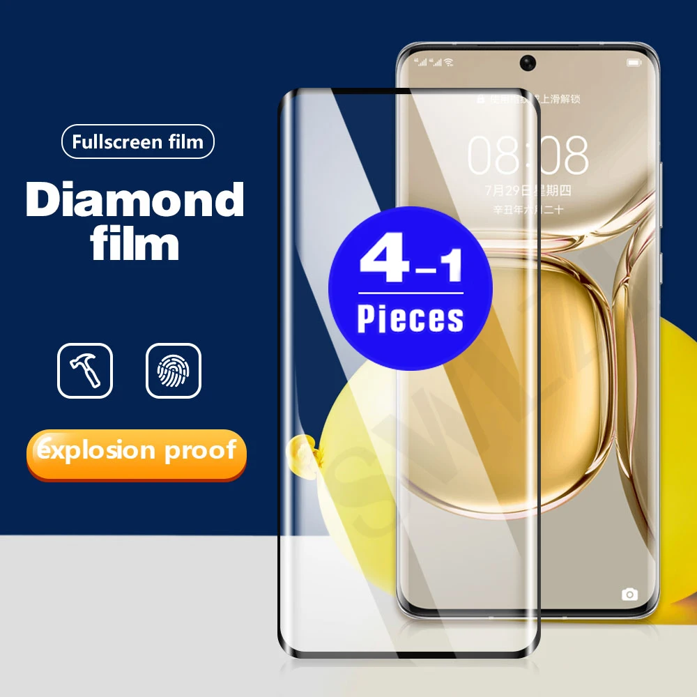 1-4 шт. чехол для Huawei P30 P40 P50 pro закаленное стекло p40 pro plus P20 P10 lite E защита для экрана телефона защитная пленка стекло