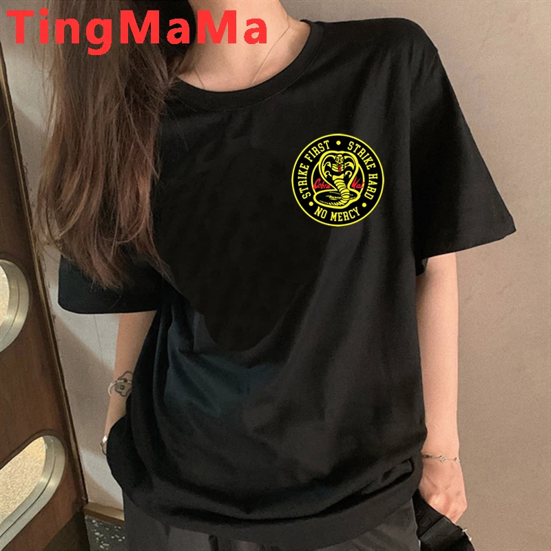 

Hot Karate Cobra Kai T Shirt Women Harajuku Summer Tops Cartoon Graphic Tees Funny Grunge Aesthetic Tee Shirt Unisex Female