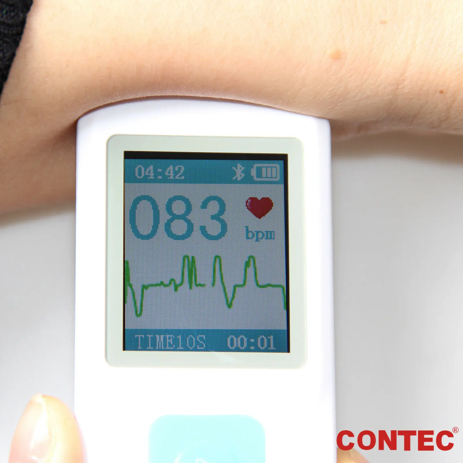CONTEC PM10 New Handheld Portable ECG EKG Machine Heart Beat Monitor LCD USB Bluetooth | Красота и здоровье