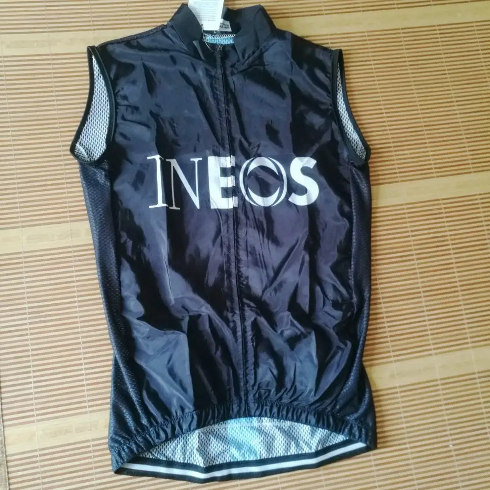 Профессиональная команда ineos черный велосипедный жилет с 3 карманами