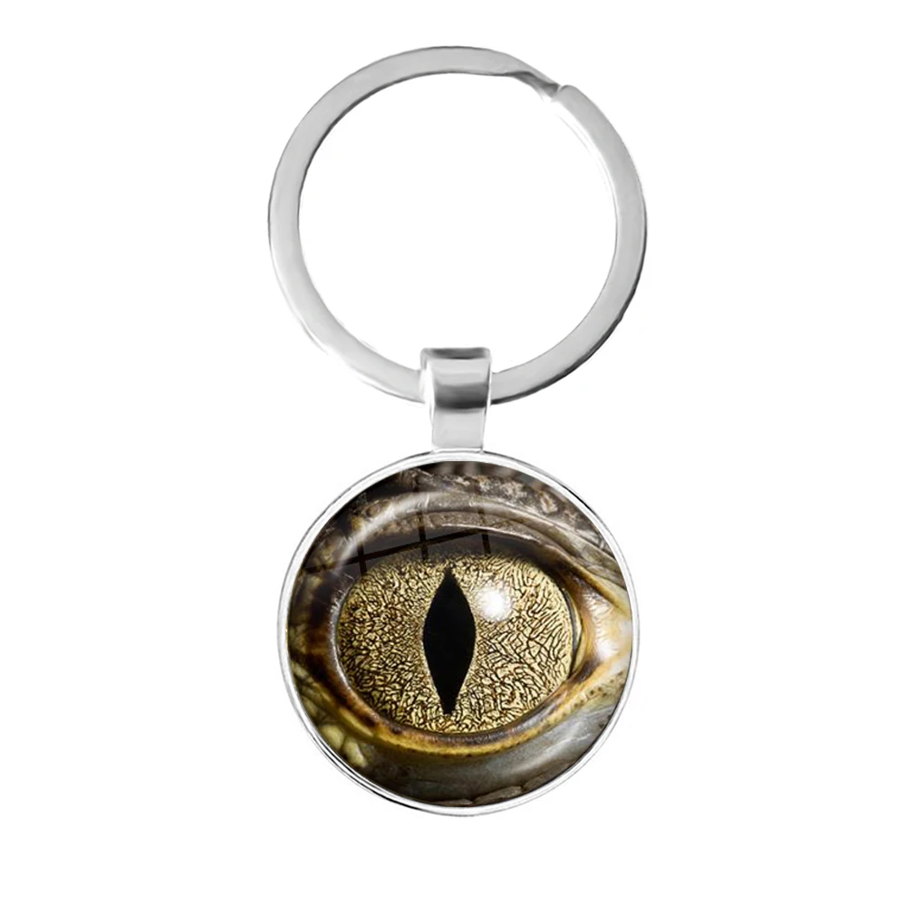 Животное брелок в виде глаза дракон змея сова кошка тигровые 25 мм стеклянный