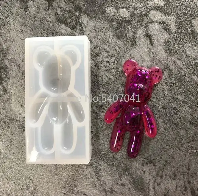 Popular1PC кошка Медведь лапа кролик в форме DIY силиконовая высушенная форма цветок ювелирные изделия аксессуары инструменты оборудование полимерные формы