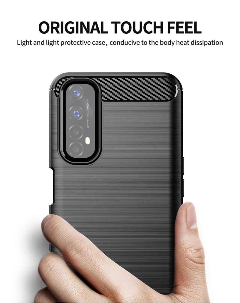 carbon fiber case for realme narzo 30 cover for realme narzo 30 funda coque soft silicone phone bumper for realme narzo 30 4g free global shipping