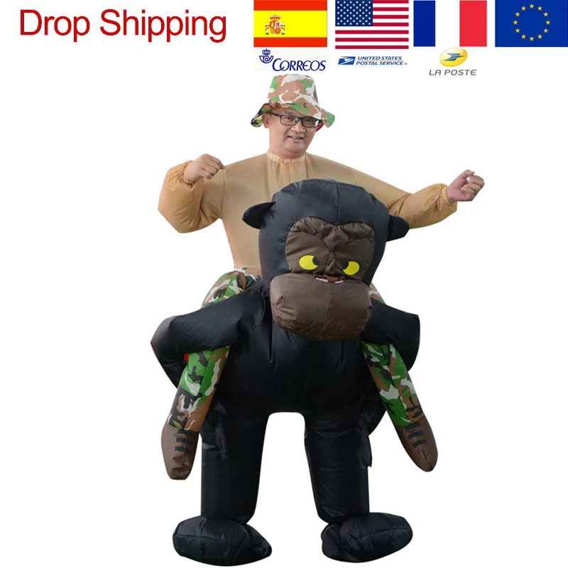 Орангутаны Хеллоуин фильм для женщина человек ездить на небо воздуха лошадь