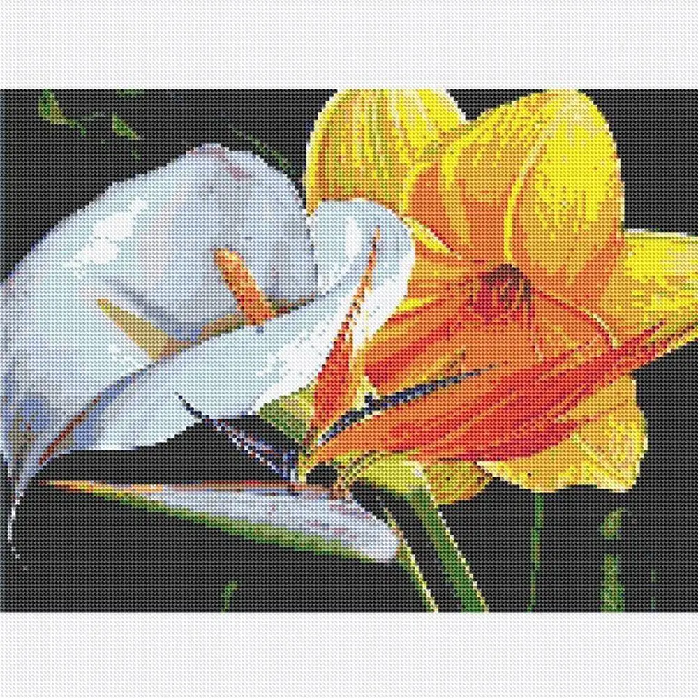 

5D DIY Diamond Art Painting Kits Flowers Paintings Calla Lilies Diamond Embroidery Sale Hobbies And Crafts Needlework Home Decor