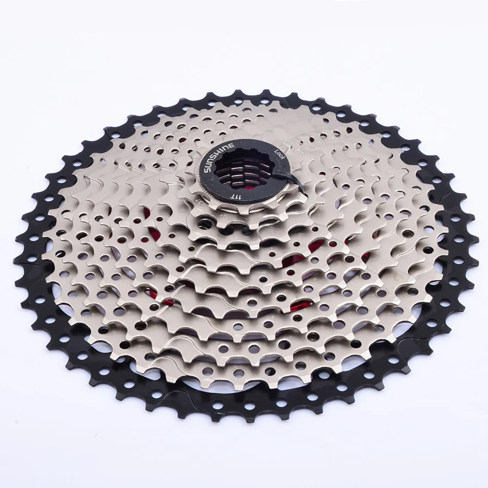 SUNSHINE 8S 9S 10s 11S 30s Geschwindigkeit 36/42/46/50t Freilauf Breite Verhaltnis Mountainbike Fahrrad швенград |