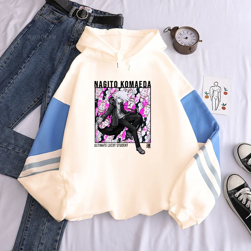 Модные Аниме толстовки Danganronpa Nagito Komaeda забавные Японские крутые мужские зимние