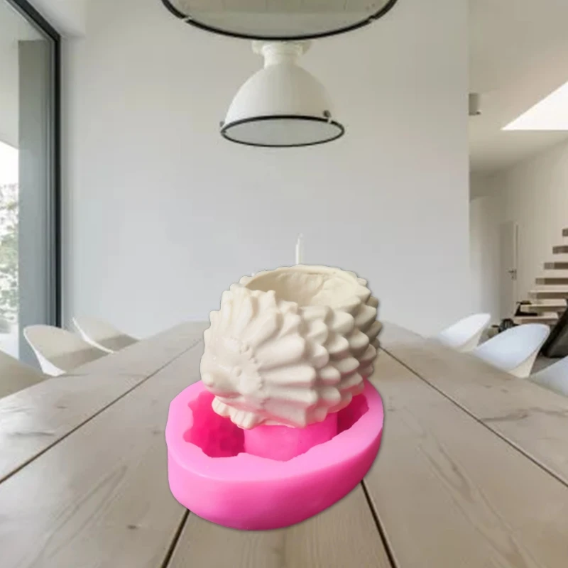 

Цветочный горшок 41x C с ежиком, силиконовая форма для брелока, эпоксидная смола, полимерная глина, рукоделие, украшение «сделай сам», инструм...