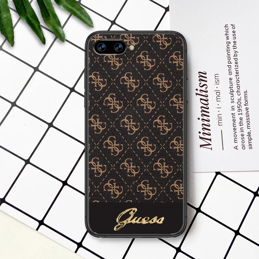

Luxury Brand Guessing Phone Case For Huawei Honor 6A 7A 7C 8 8A 8X 9 9X 10 10i 20 Lite Pro Play black Etui Trend Shell Tpu Back