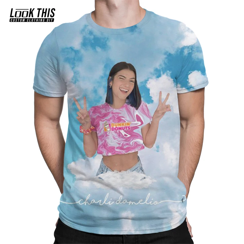 

Charli Damelio 3D Print Men's Oversized T-shirt Street Teen T Shirts Short-sleeved T-Shirts Male Harajuku 2021 New Tees