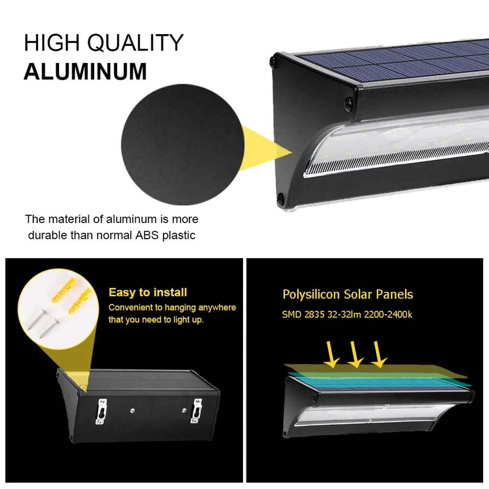 датчик движения Солнечный светильник на открытом воздухе радар Сенсор 24/48/60