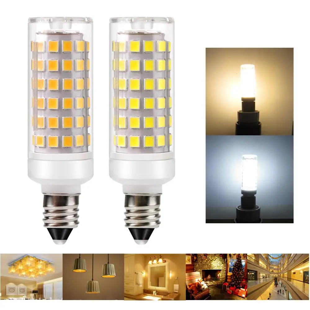 

New Sale 110V 220V Dimmable Ceramic LED Light Bulb G9 E11 E12 E14 E17 BA15D 9W DC 2835 Light Bulb Replace Halogen Free shipping