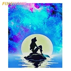 Набор для алмазной вышивки FINEHOME, картина из мультфильмов, полный укроп, алмазная вышивка крестиком, подарочные наборы, домашний декор картина с русалкой