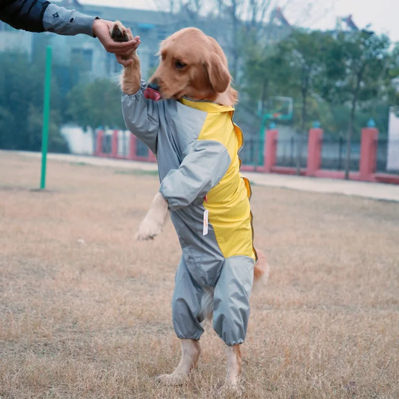 Новинка дождевик для собак водонепроницаемое пальто больших комбинезоны легкая