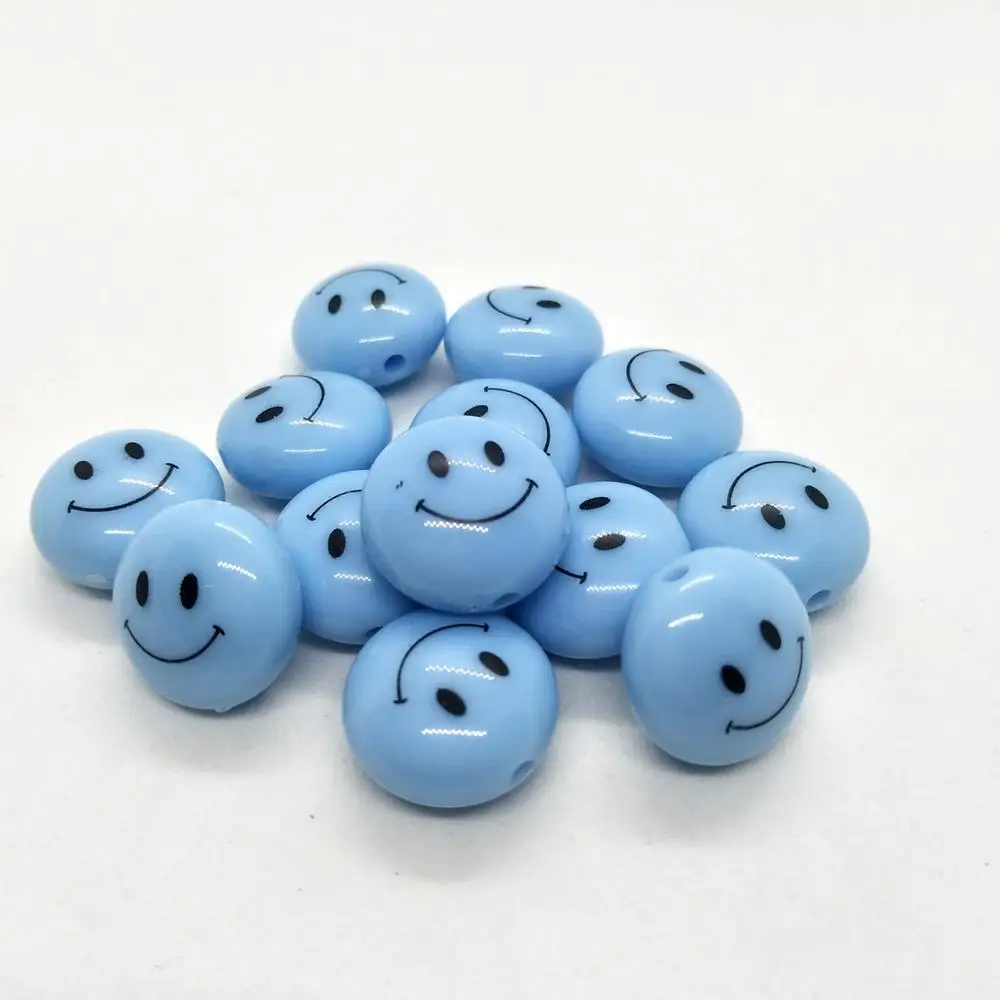 Бусины из смолы сделай сам со смайликом 18 мм 10 шт. бусины для браслетов серег