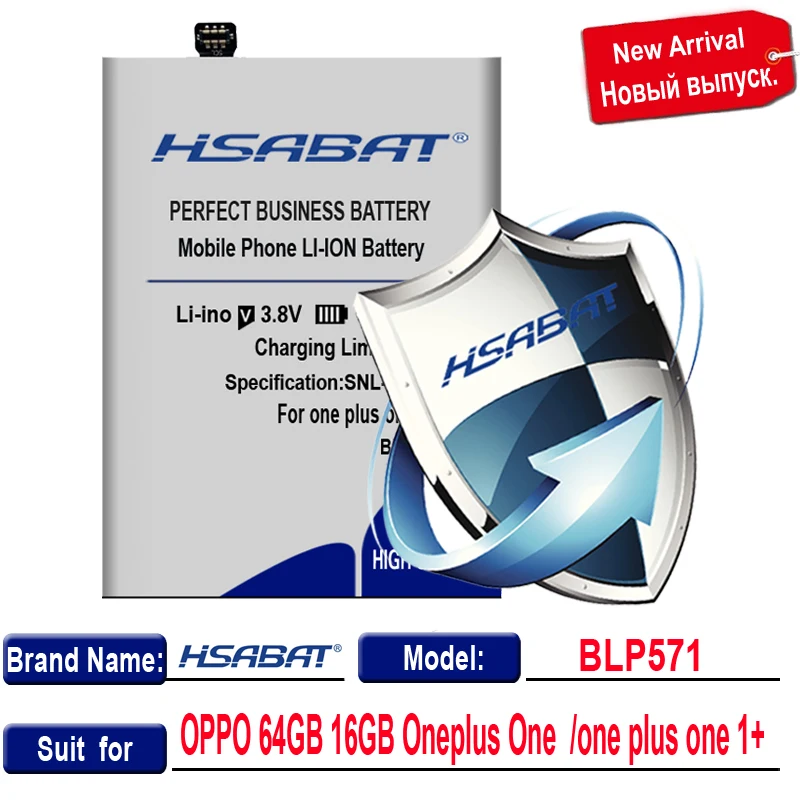 for one plus 1 HSABAT BLP633 BLP637 BLP571 BLP597 BLP613 BLP607 BLP657 BLP685 Батарея для Oneplus 1+ 1+ для one Plus 2, 3, 5, 6, 6 S, T X 3T A3010 - Цвет: for one plus 1