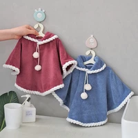 creative cloak hand towel cute children face towels coral fleece for home thick absorbent bathroom accessory new year gift