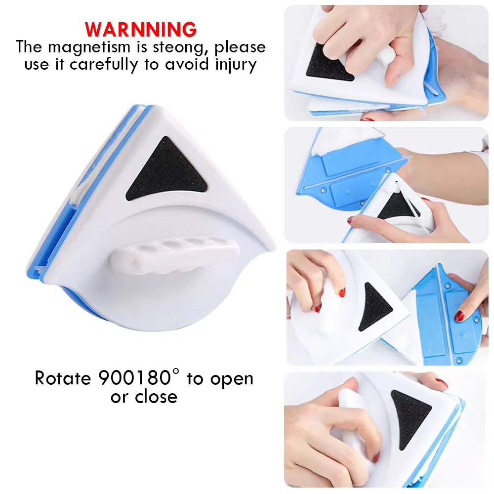 

Magnetic Window Glass Cleaners Household Cleaning Tool Magnetic Glasses Wiper Double-sided Magnetic Glass Brushes Cleaning Tool