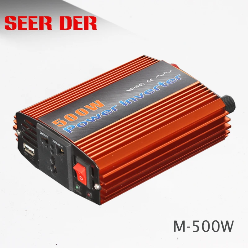 500 ВАТТ Инвертор Трансформатор 12v 24v dc до 220v ac 500 Вт Модифицированная синусоида солнечный инвертор для автомобиля 50 Гц/60 Гц