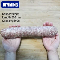 10 pcs sausage casing caliber 50mm length 300mm shell for hot dog salami sausage packing casing per piece ham dried casing